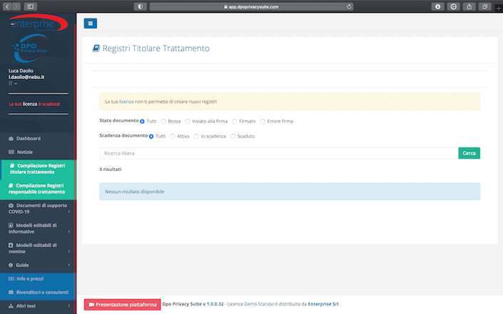 Screenshot DPO Privacy Suite 3